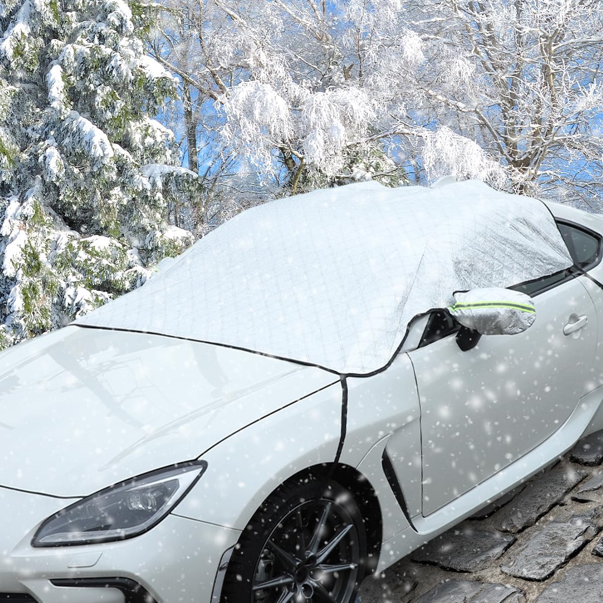 HAPPYHORSE Car Front Windshield Snow Cover, Windshield Cover Compatible with Mitsubishi Suba-ru BRZ Toyot@ GR86 2022-2024 Car Windshield Snow Cover Frost Protection, Windshield Protection