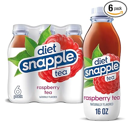 Amazon Com Diet Snapple Raspberry Tea 16 Fl Oz Recycled Plastic Bottle 6 Pack Grocery Gourmet Food
