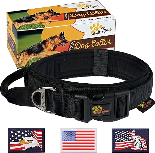 Collar de perro táctico militar K9  Ajustable con asa  Para entrenamiento y servicio, para pastor alemán