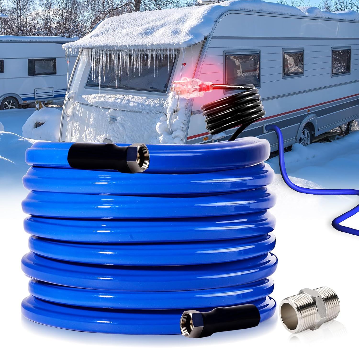 Yurnomy 75FT Heated Water Hose for RV,Rv Water Hose,45