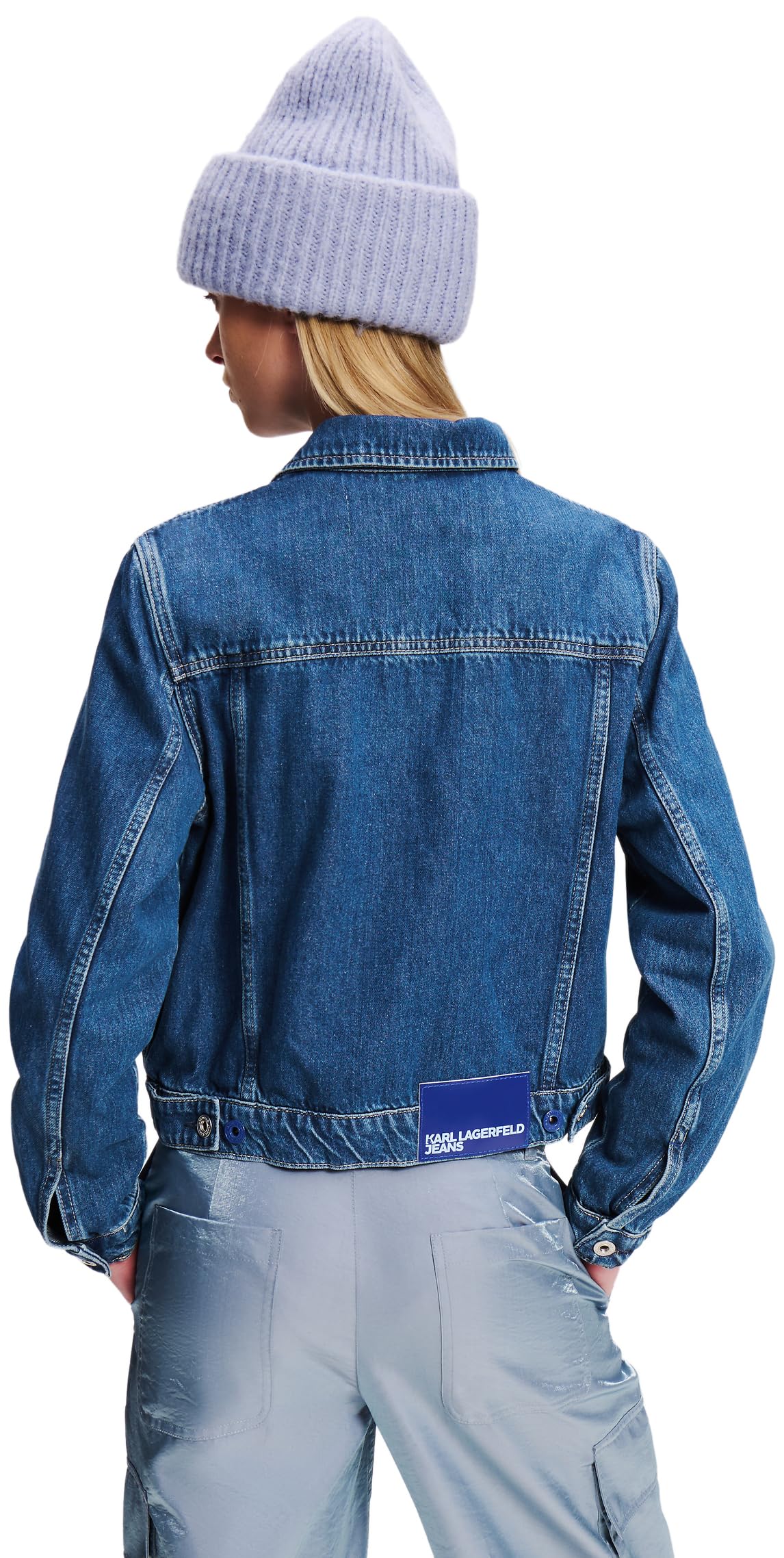 KARL LAGERFELD JEANS Donna Regular Denim Jacket Blu medio slavato XS