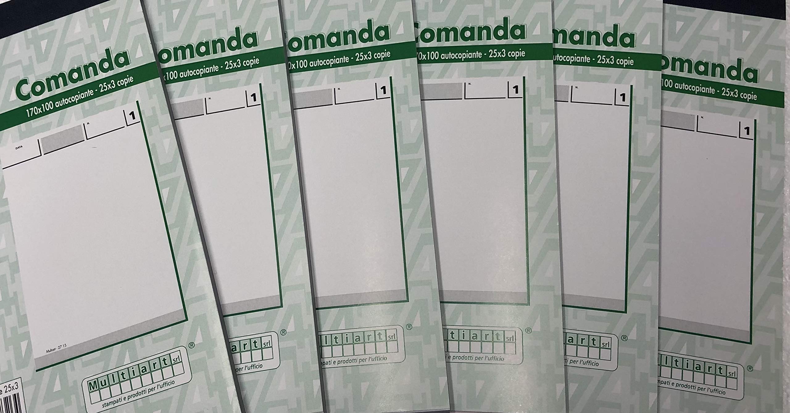 Blocchi Comande a 3 copie autoricalcanti 25x3 17x10 120 pezzi