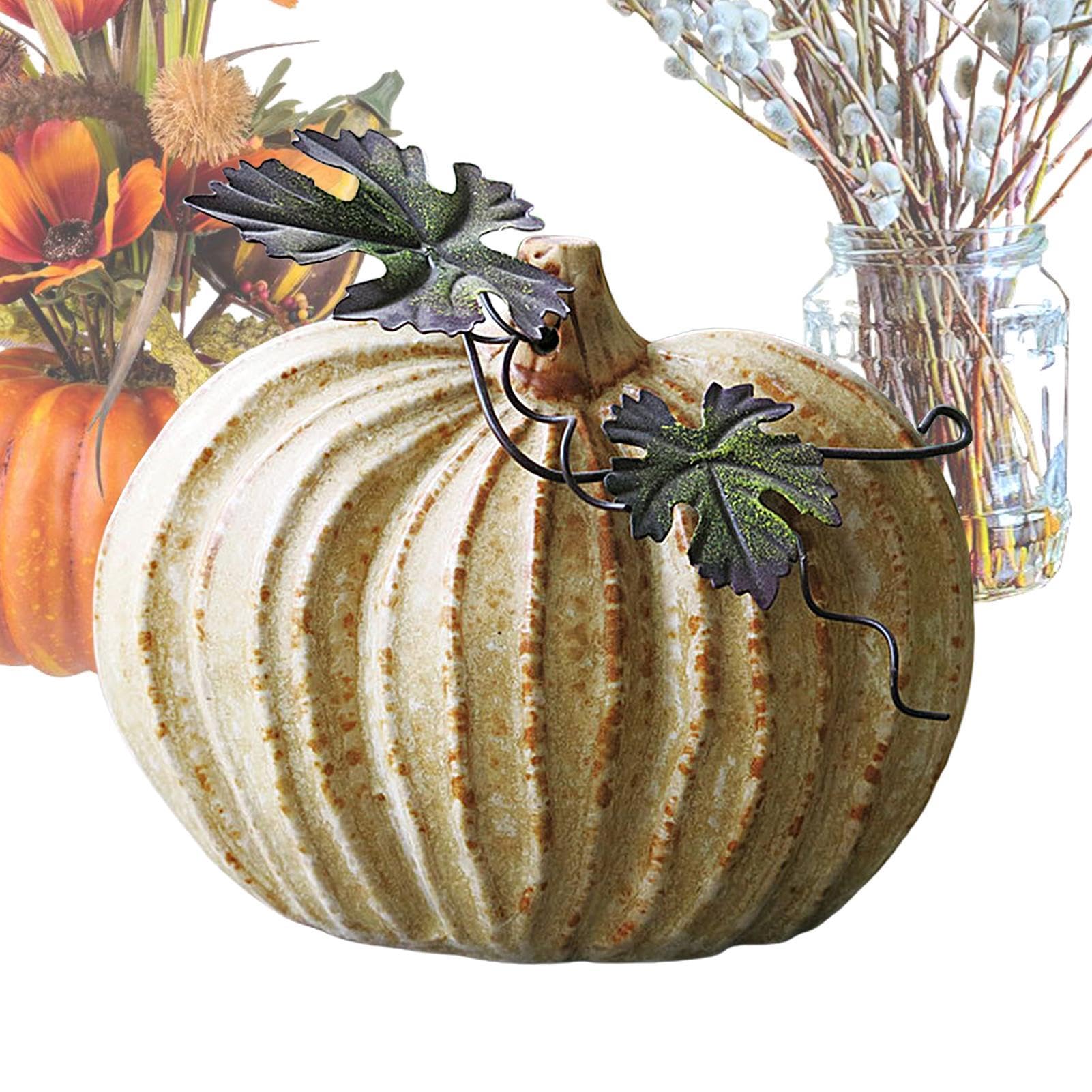 Logbuch-Verlag 2 figure a forma di zucca in ceramica color arancione
