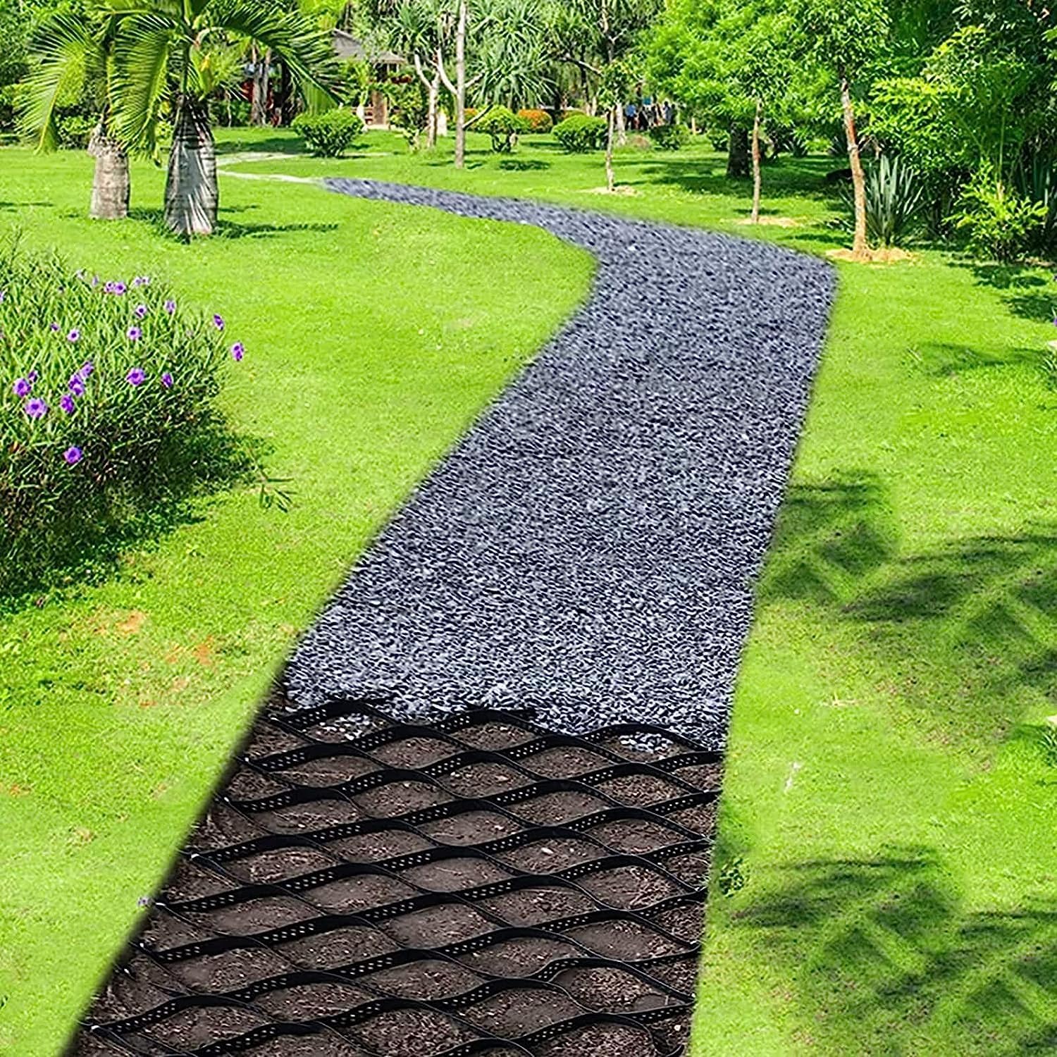 Gravel Grid Construction Geocell Gravel Grid, Walkway