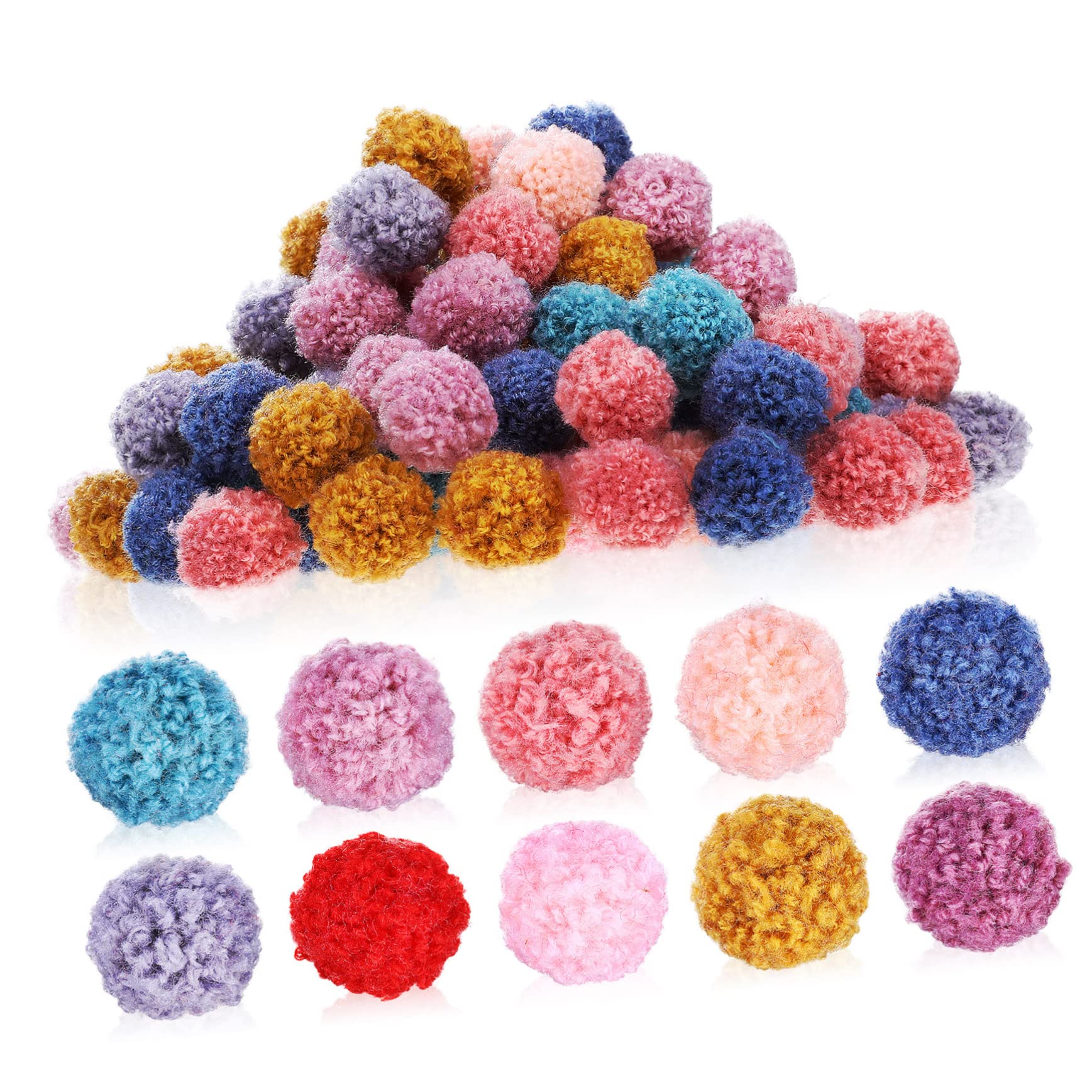 Sfere Di Lana Feltro Sfere Di Ghirlanda 2cm 100pc Mix Colore - Foto 10