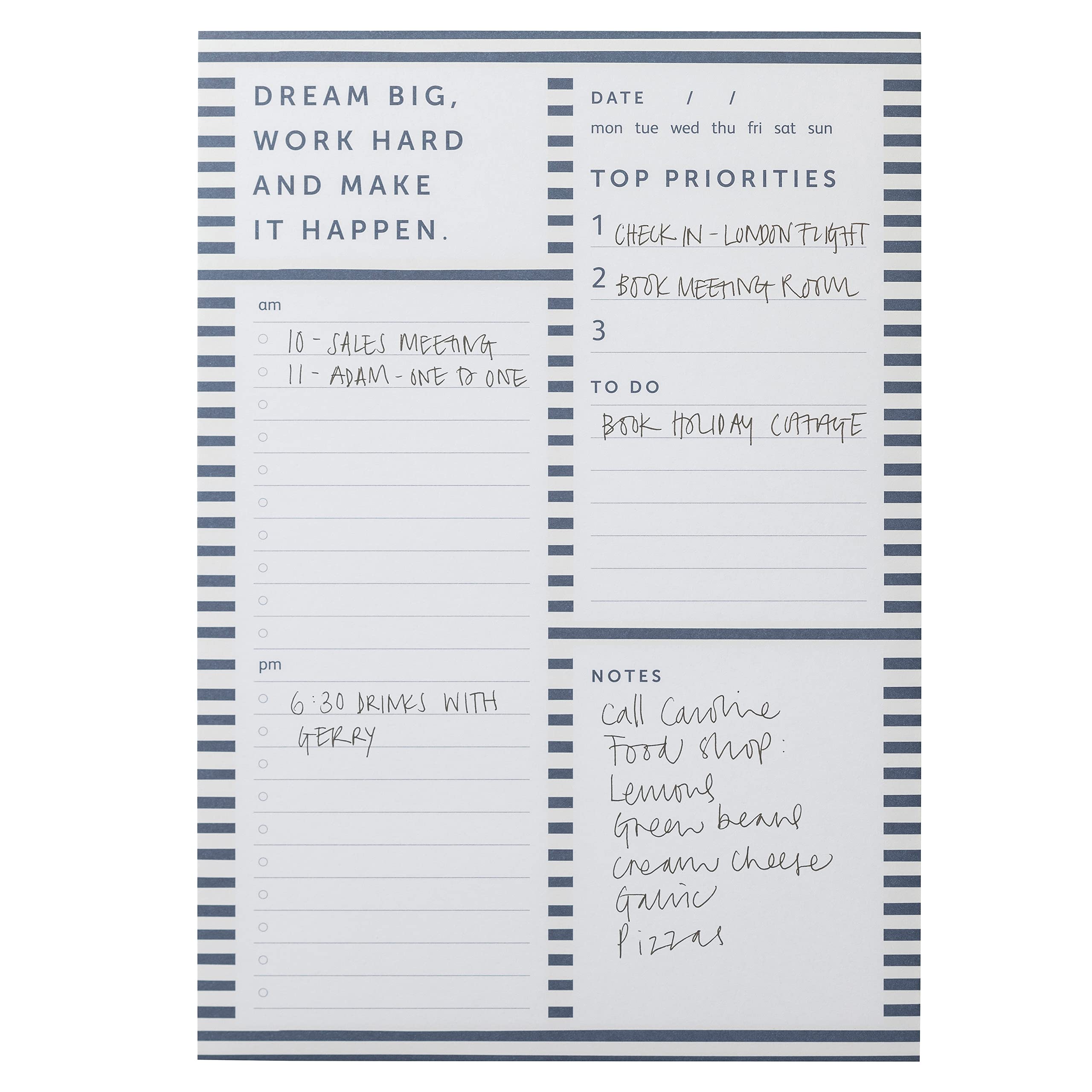 BusyB - Bloc-notes De Planification Semainier Avec 52 Pages Détachables