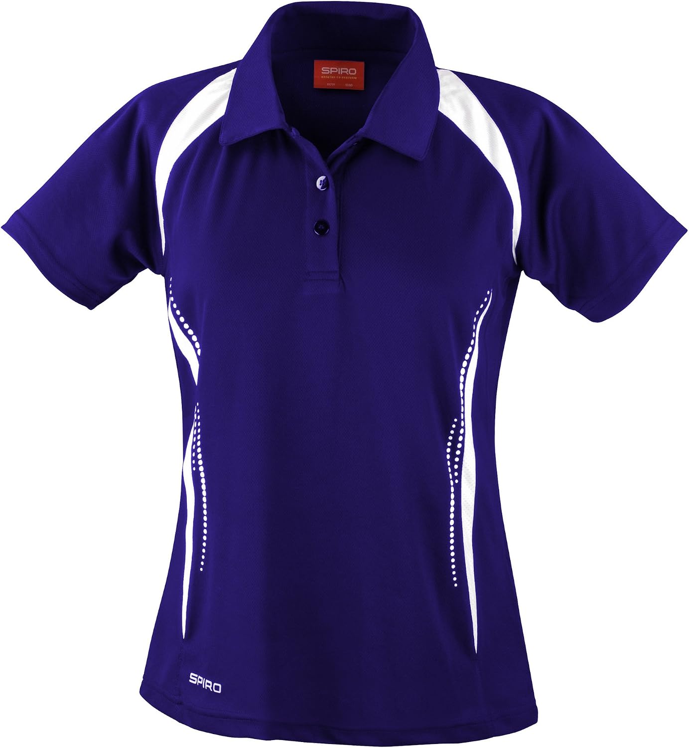 Spiro Womens/Ladies Sports Team Spirit Performance Polo Shirt (S) (Navy/White)