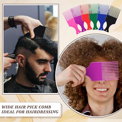 Miniatura 5 de Zhehao 120 piezas de peine de plástico para cabello de dientes anchos para peine afro suave, suministros de salón para mujeres y hombres, rizado,