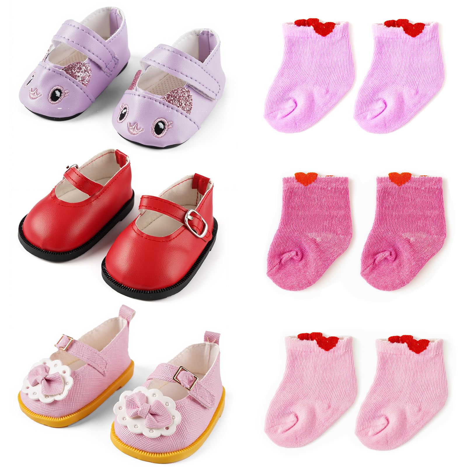 6 Pares De Chanclas Miniaturas Para Muñecas - Zapatitos De Plástico Para Vestir Y Decorar Muñecas (Rosa, Negro, Blanco)