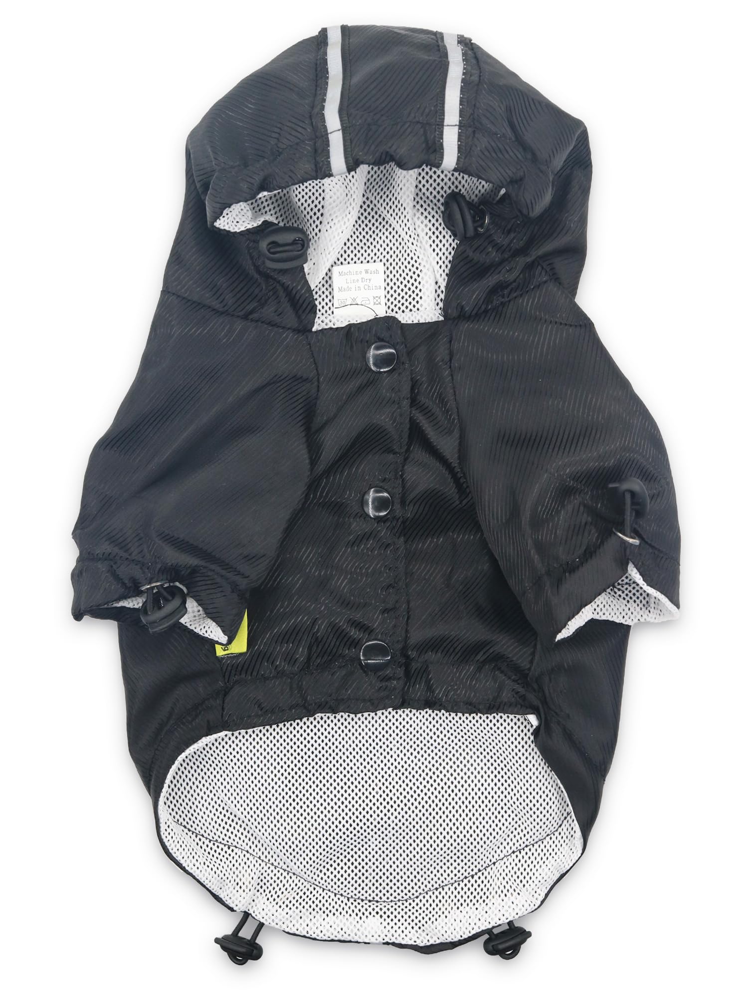 Puppy Dog Raincoats for Small Dogs Waterproof Puppy Raincoat Pet Lightweight Rain Jacket for Small Dogs, Black, X-Large (13.2-16.2lb) - Image 3