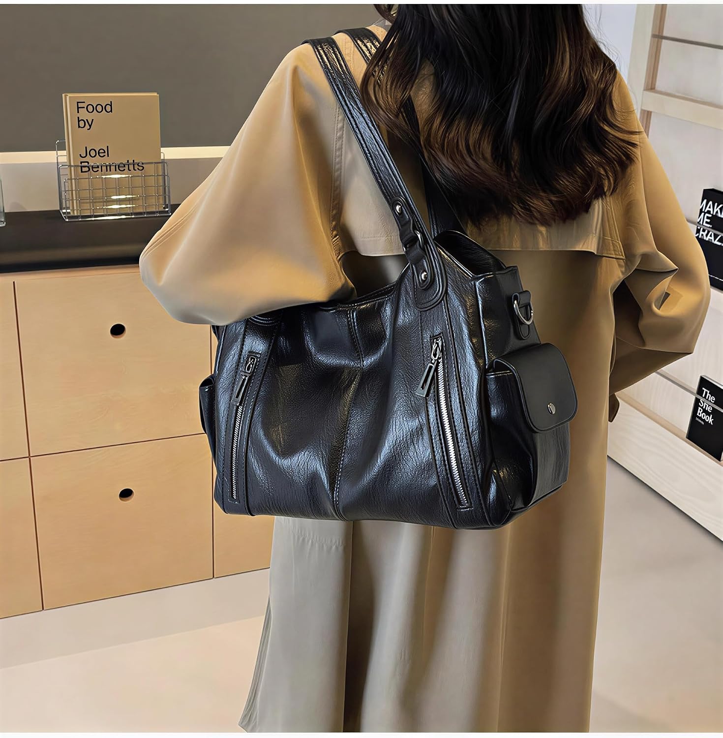 Crossbody Tote Bag for Women Large Size Retro Single-Shoulder Bag, handbag Bucket,Soft Hobo Bags,Purse for Gift,Travel,Work