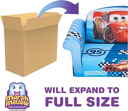 Miniatura 10 de Marshmallow Muebles, Niños 2-en-1 Flip Open Foam Comprimido Sofá, Disney La Sirenita