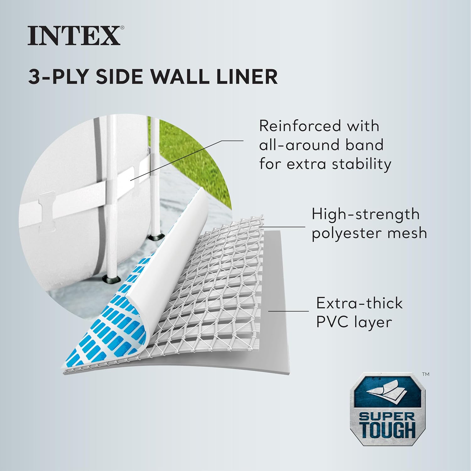 INTEX 26729EH 16ft x 48in Prism Frame Clearview Above Ground Swimming Pool Set, Includes 1500 GPH Cartridge Filter Pump, SuperTough Puncture Resistant, Rust Resistant, 5061 Gallon Capacity