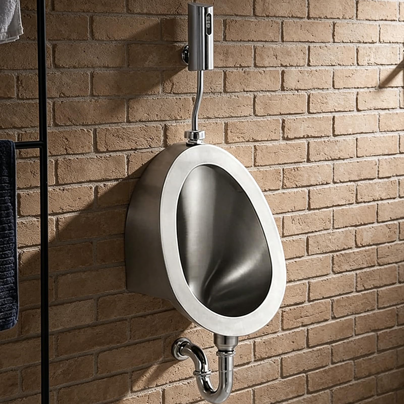 LYJIANGXIN Wall-Mounted 304 Stainless Steel Urinal For Men, Commercial Automatic Sensor Urinal Intelligent Flushing Urinals For Bathrooms, Restrooms, Garage, Bars, Hotels