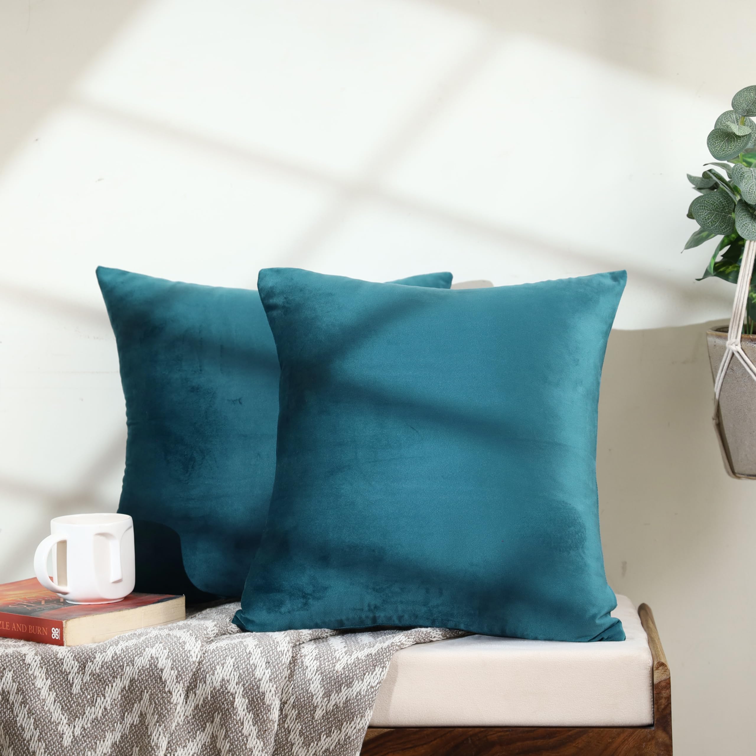 DECOWAT Solid Premium Velvet Green Cushion Covers 16x16 inch Set of 5 Soft Pillow Cushions Covers 40x40 Cm Sofa Decorative Square Velvet Cushion Throw Pillow Covers 16 by 16 Inches Pack of 5 (B0D3XWNXM7) Amazon Price History, Amazon Price Tracker