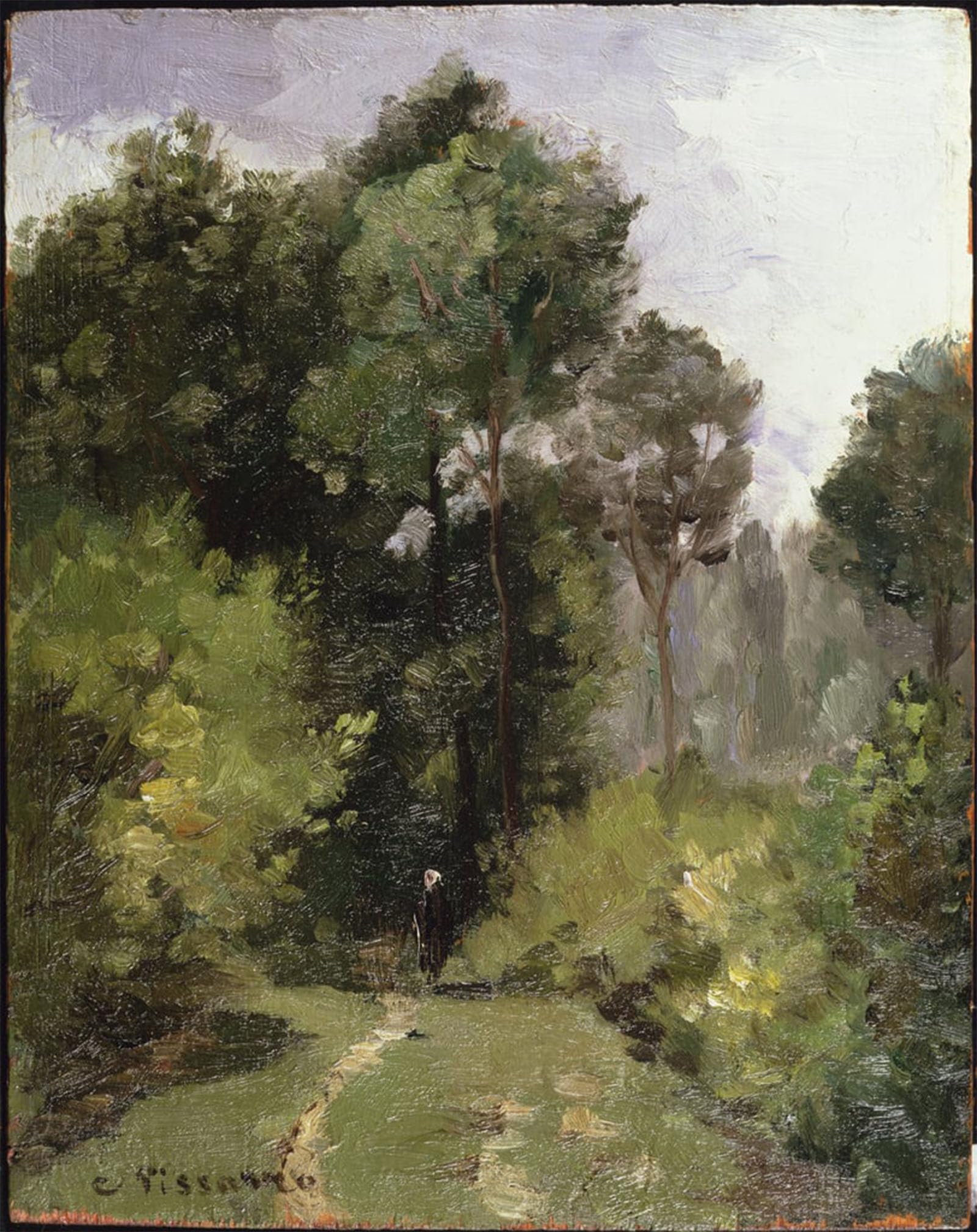 ARTXLXXBN Famous Print Painting Colorful Art Print Under the Trees by Camille Jacob Pissarro Canvas Art Decorations for Home Decor 60x90cm