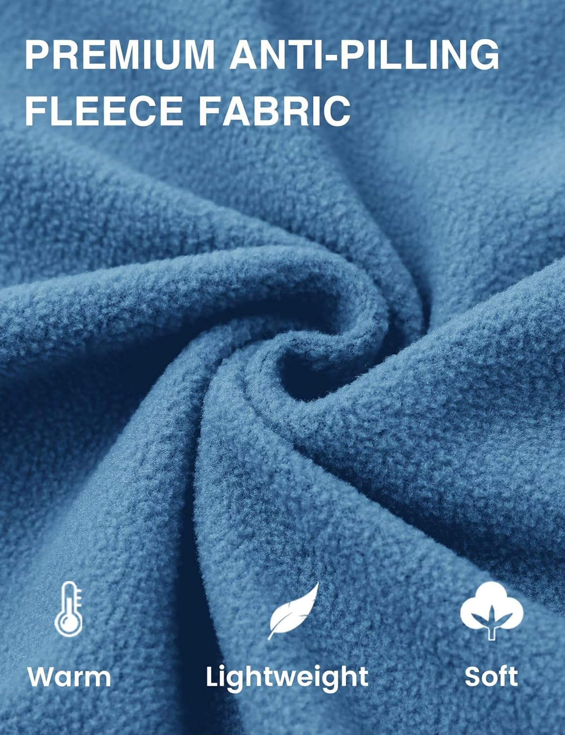 M MAELREG Hoodies for Men Quarter Zip Hooded Pullover Heavyweight Warm Microfleece Golf Polar Fleece Sweatshirt for Men - Image 6