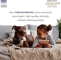 Vista 7 de THREAD SPREAD Pinch - Juego de 2 fundas de almohada plisadas de 1000 hilos, 100% algodón, paquete de 2 fundas de almohada tamaño King de 21 x 41