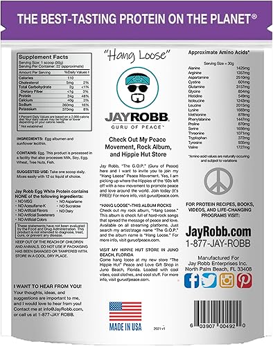 Miniatura 6 de Jay Robb Egg White Protein Powder- Proteína de clara de huevo en polvo, baja en carbohidratos, Keto, vegetariana, sin gluten, sin lactosa, azúcar