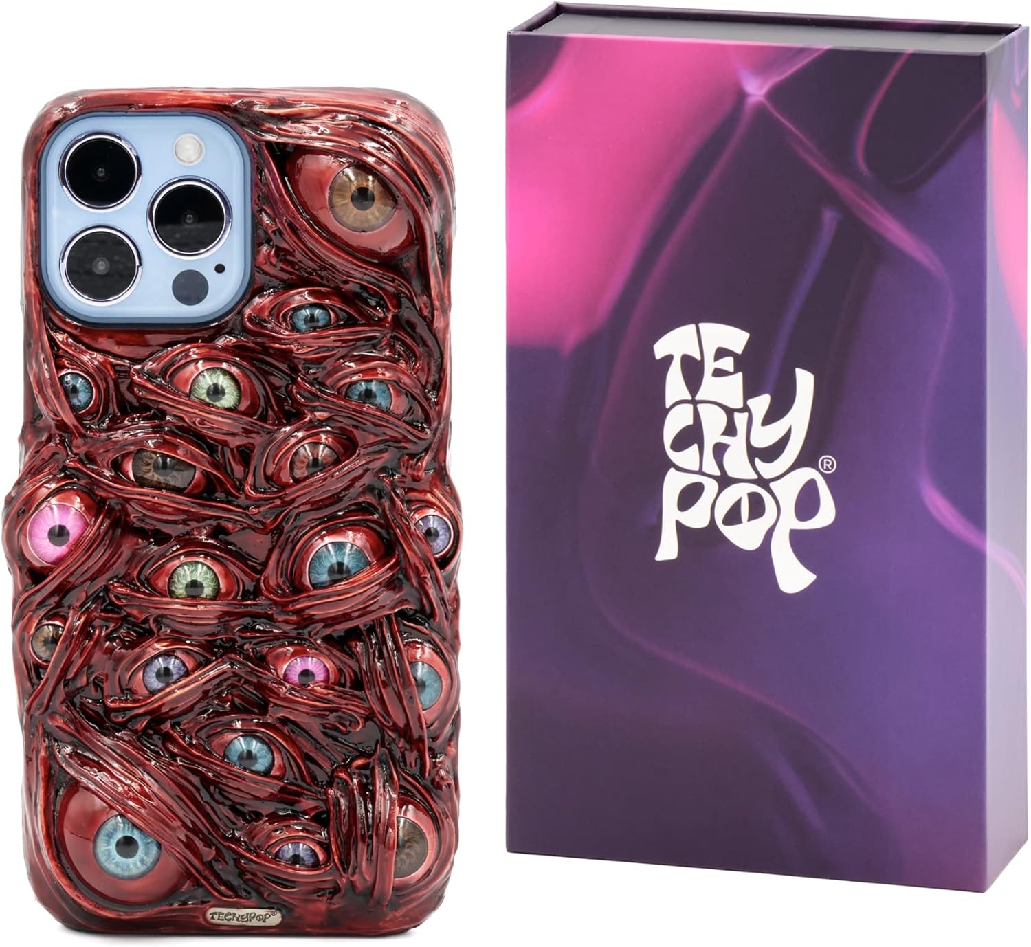 Techypop- Blood Eyeball 100% Handmade Designer Phone Case (Compatible with iPhone 14 Pro)
