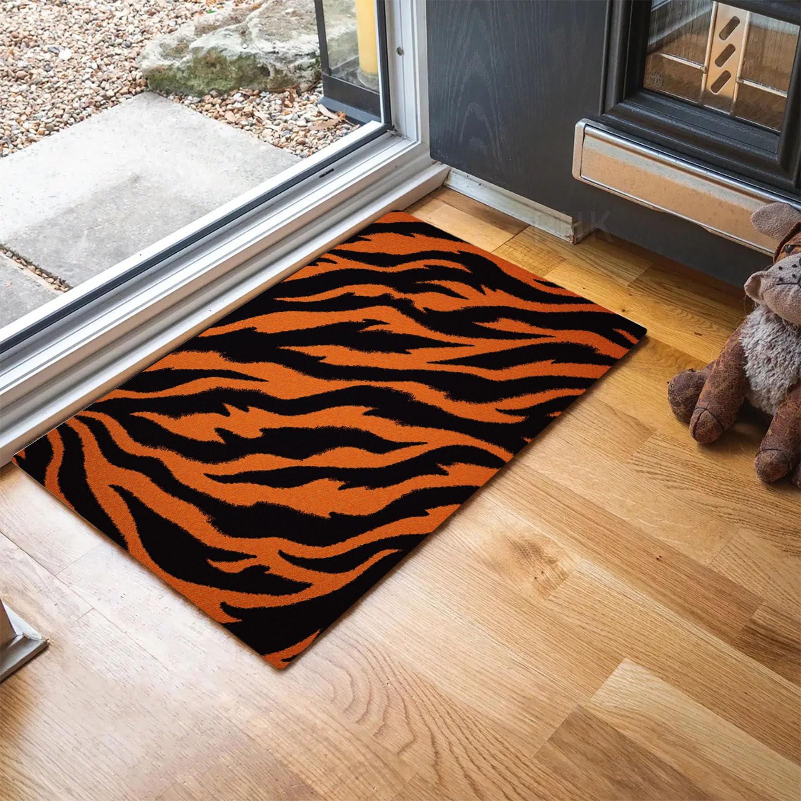 Tapis de porte absorbant 50x80 antidérapant à motif tigre