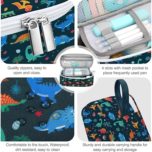 Miniatura 48 de Jcocylse Estuche para Lápices de Gran Capacidad, Bolsa Portátil para Lápices, Suministros Escolares para Estudiantes Universitarios y Adultos (Azul