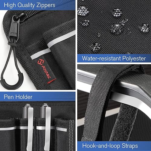 Miniatura 36 de FINPAC Bolsa de almacenamiento lateral para silla de ruedas con soporte para tazas, bolsa de accesorios para reposabrazos de silla de ruedas