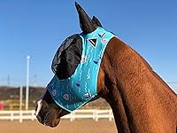Vista 5 de Máscara de mosca de caballo, súper cómoda, máscara de mosca de caballo, máscara elástica con orejas, solo hacemos productos que les gustan a