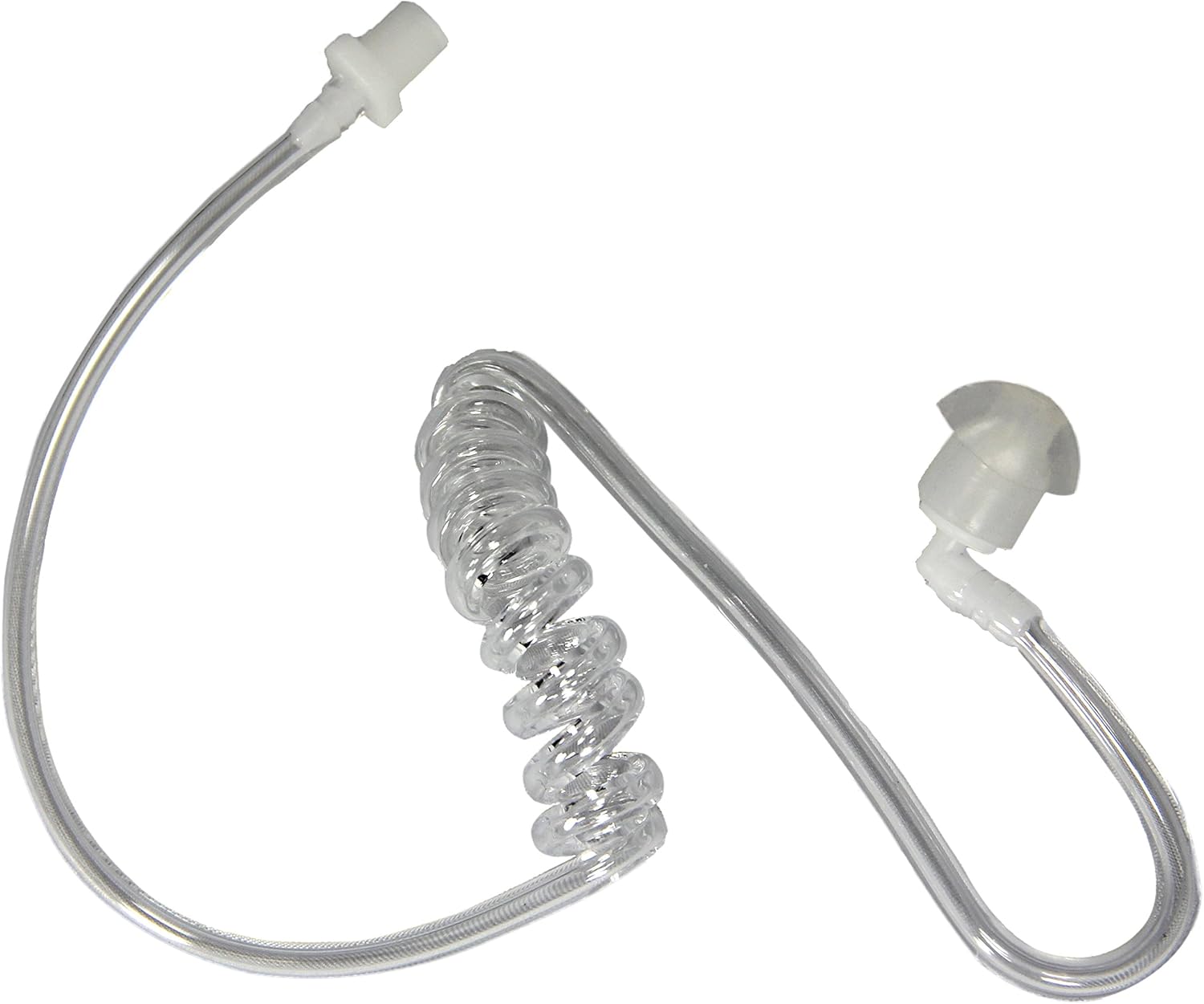 Best Seller MaximalPower Clear Coil Tube Earbud Headset PTT Mic (2Pack) w/Kevlar HYTERA 2-Pin Plug with Screw