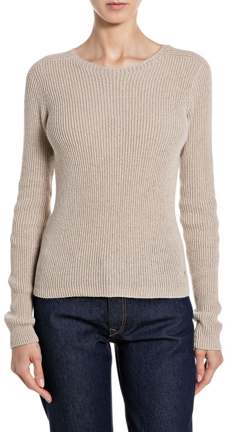 Replay Women's Jumper, 756 Sandshell (Grey), XXS