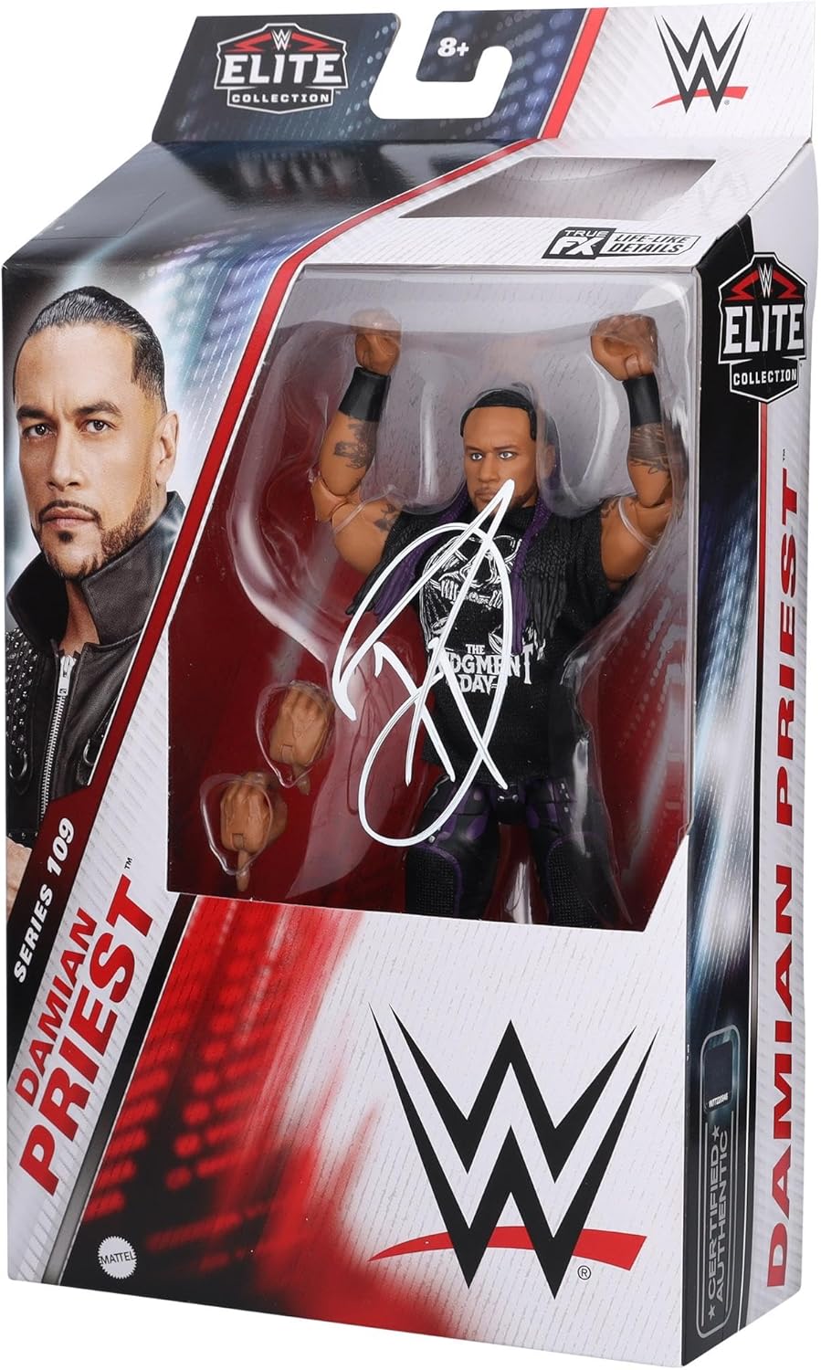 Damian Priest WWE Autographed Mattel Elite Collection Series 109 Action Figure - Autographed Wrestling Cards