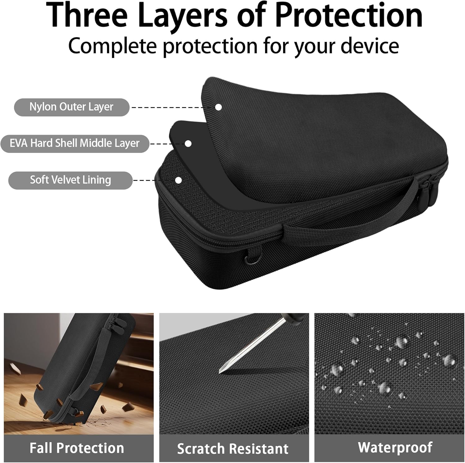 for Bose SoundLink Plus Portable Speaker Hard Protective Case, Portable Travel Case with Shoulder Strap (Black Case) - co2CREA - Image 7