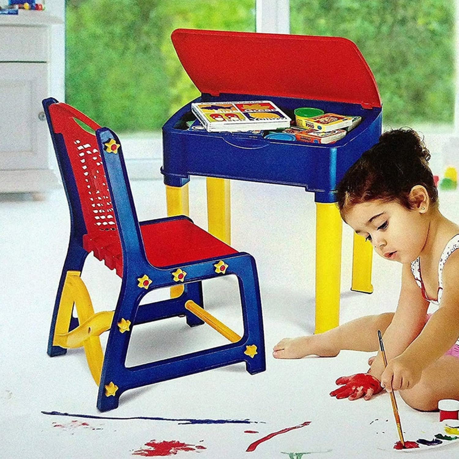 Nilkamal Apple Junior's Study Desk (Red/Blue/Yellow)