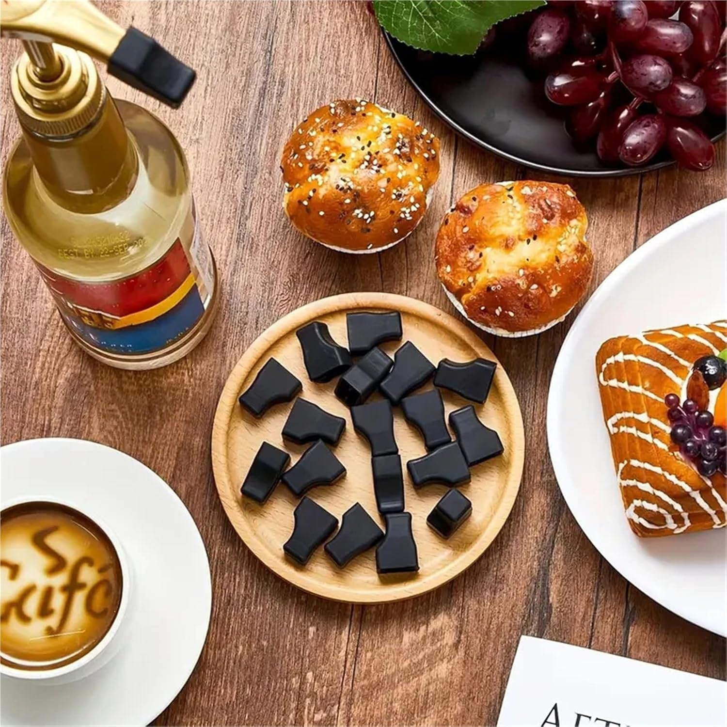 Silicone Wine Stoppers, 50Pcs Coffee Syrup Pump Tip Cap Cover Pourer Covers Rubber Fits For Pour Dispenser Oil Liquor Bottle For Keeping Wine Champagne Fresh