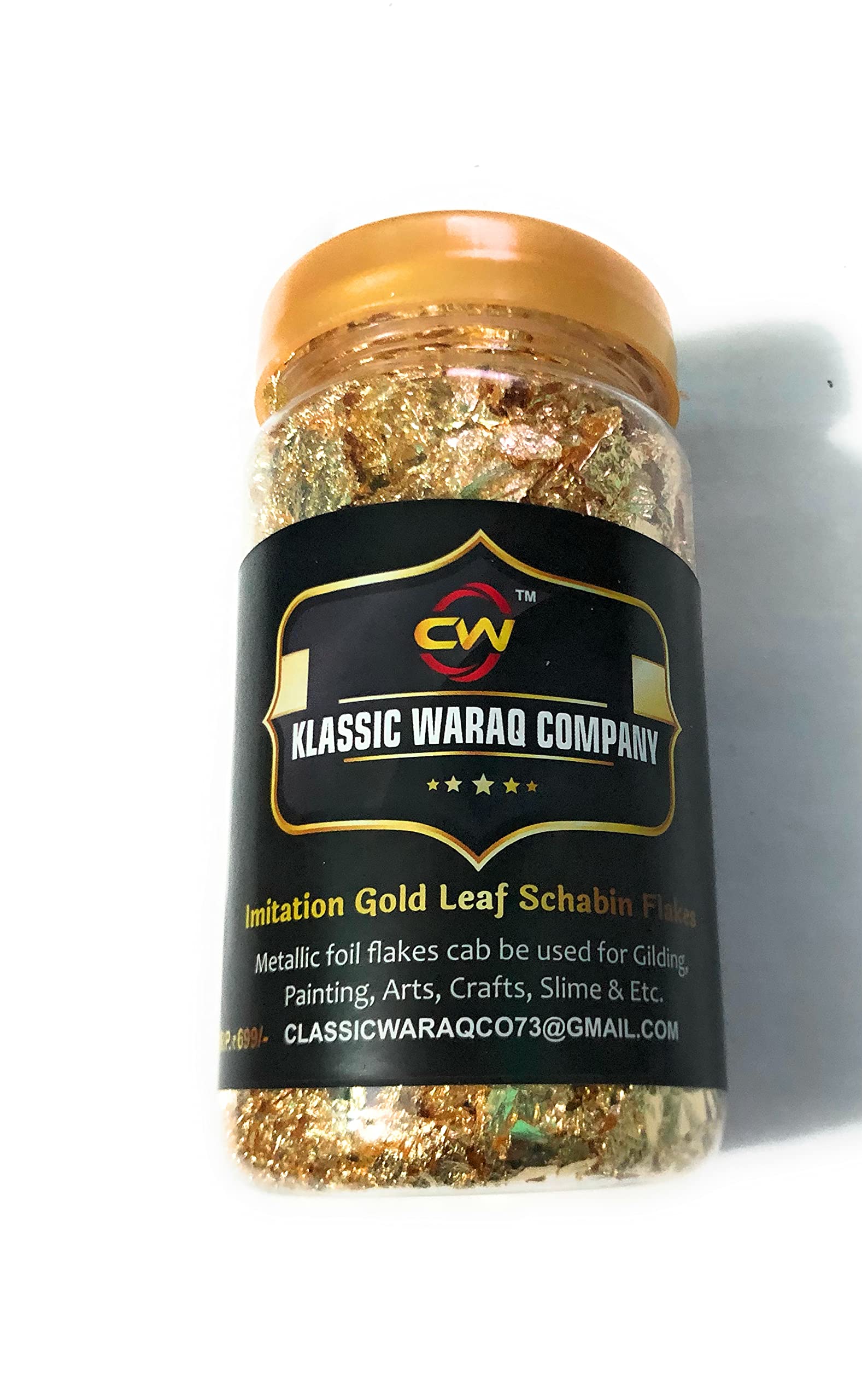 IMPRINT Gilding Flakes Golden Colour Medium Size Bottle, Metallic Gold Foil Flakes, Ideal for Resin Art, Nail Art, Painting, Slime etc.-image-14