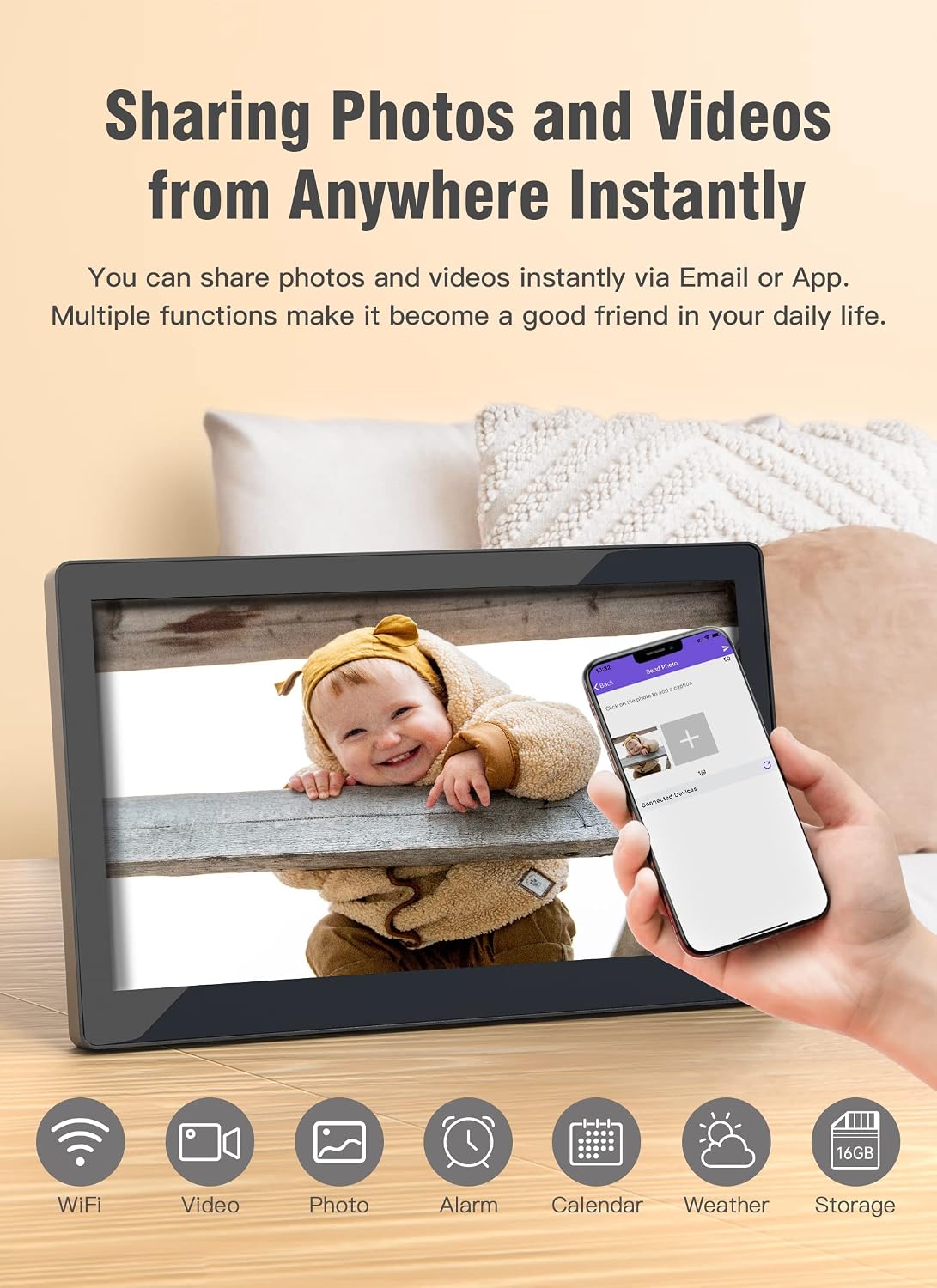 Popular Brvatoe 15.6 Inches WiFi Digital Picture Frame, 1920x1080 FHD Touch Screen, Effortless to USE, Share Photos and Videos Instantly via Email or App, Large Digital Photo Frame with 16GB Storage Discount 80% Brvatoe 15.6 Inches WiFi Digital Picture Frame, 1920x1080 FHD Touch Screen, Effortless to USE, Share Photos and Videos Instantly via Email or App, Large Digital Photo Frame with 16GB Storage