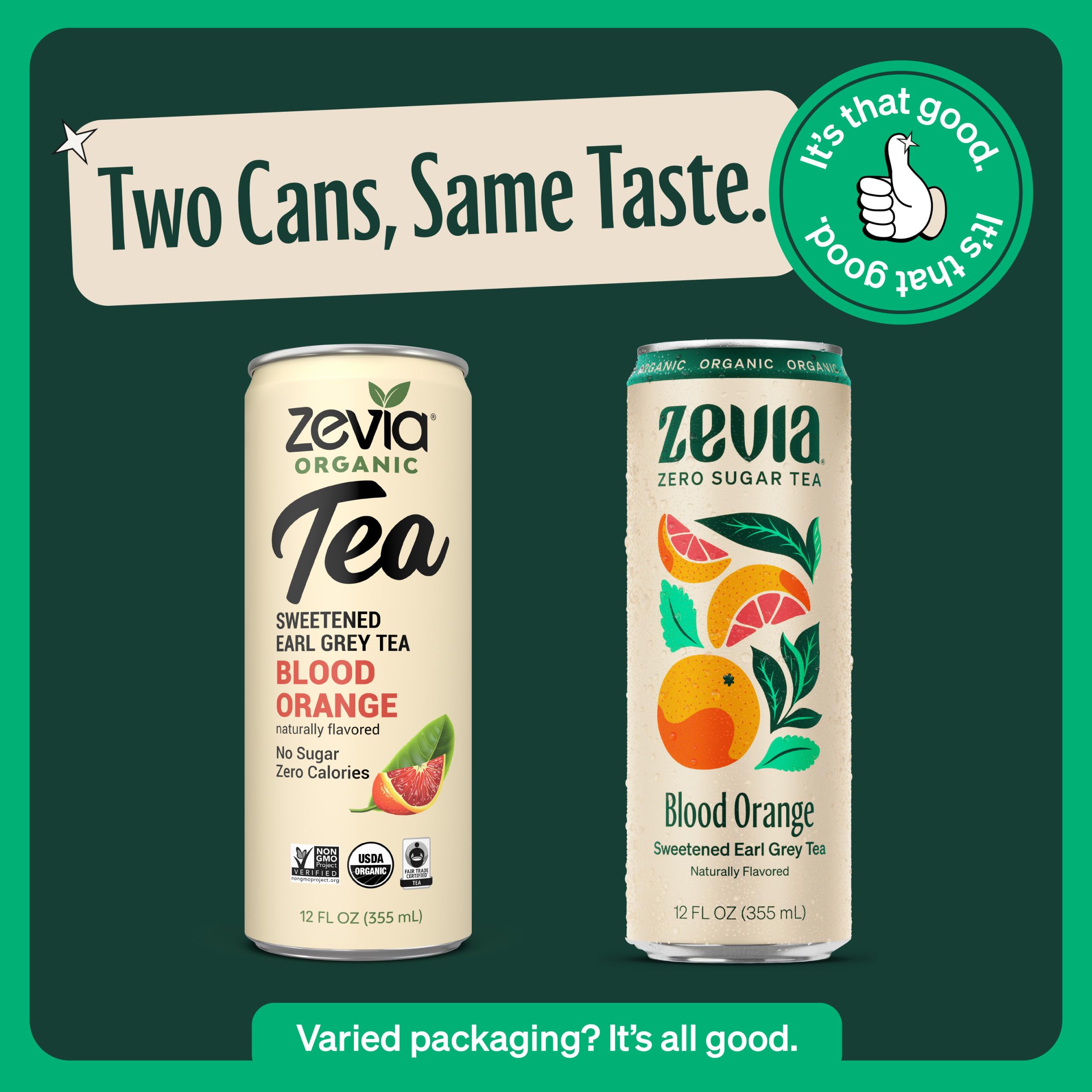 Amazon.com : ZEVIA Organic Sweetened Blood Orange Black Tea, 12 FZ