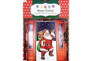 Santa with Gifts Door Cover Holiday Decoration