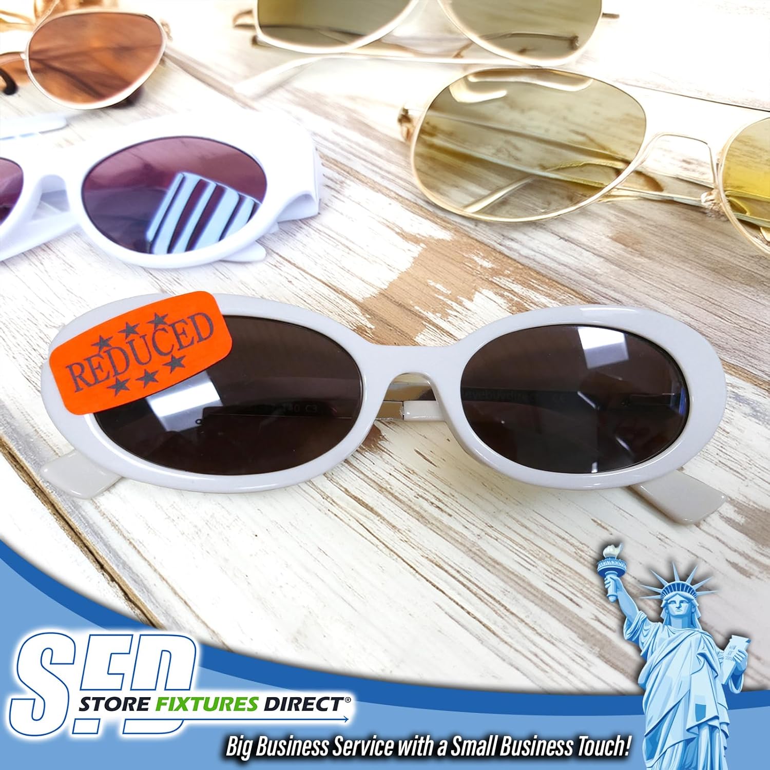 Reduced Price Store Stickers, Fluorescent Orange Self-Adhesive Retail Merchandise Labels - 3000 Pack