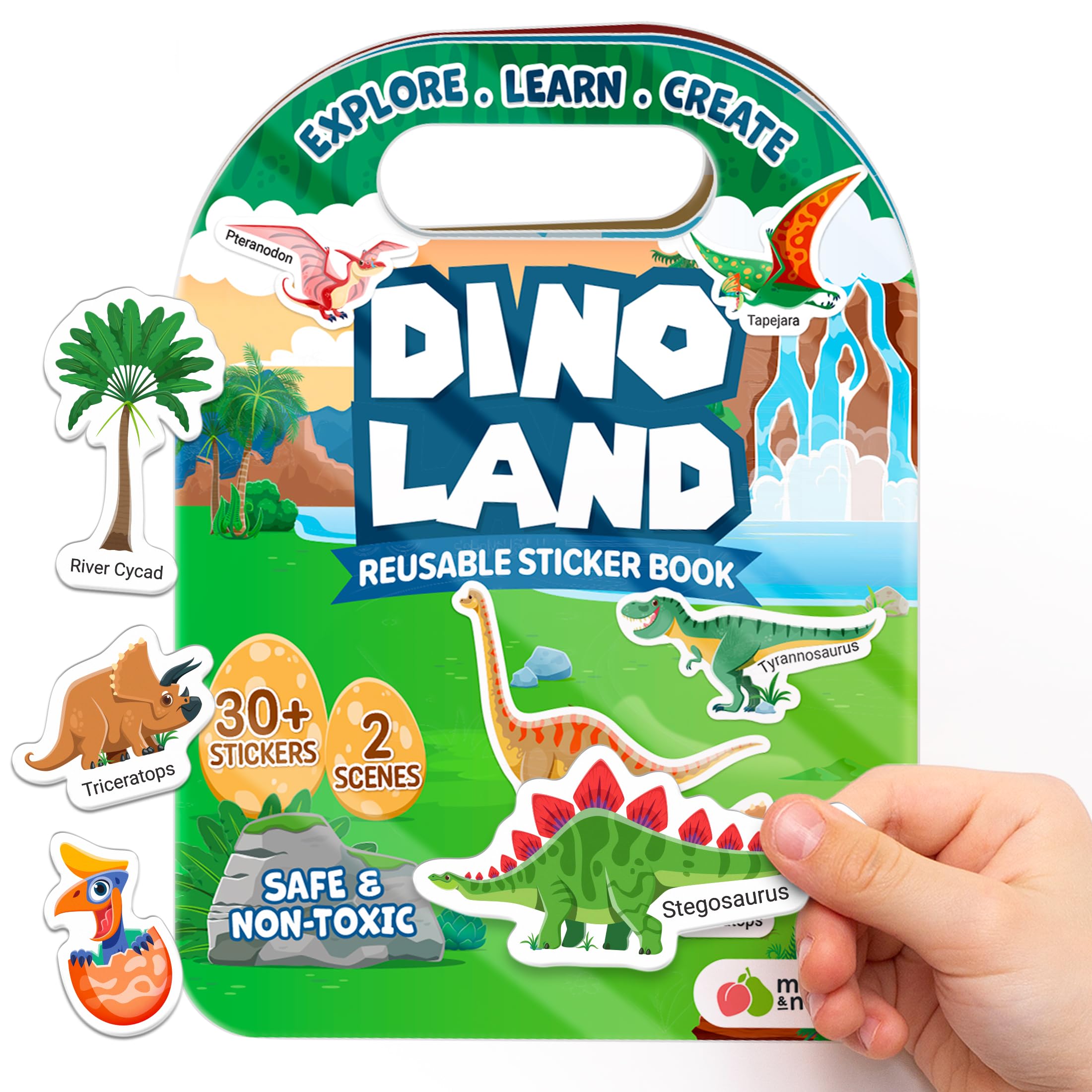 Reusable Sticker Books for Toddlers 2-4 Years, Kids 1-3 - 30+ Jelly Puffy Stickers for Kids, Stickers for Toddlers, Toddler Crafts, Toddler Books Ages 2-4 - Portable & Reusable Sticker Book Activity