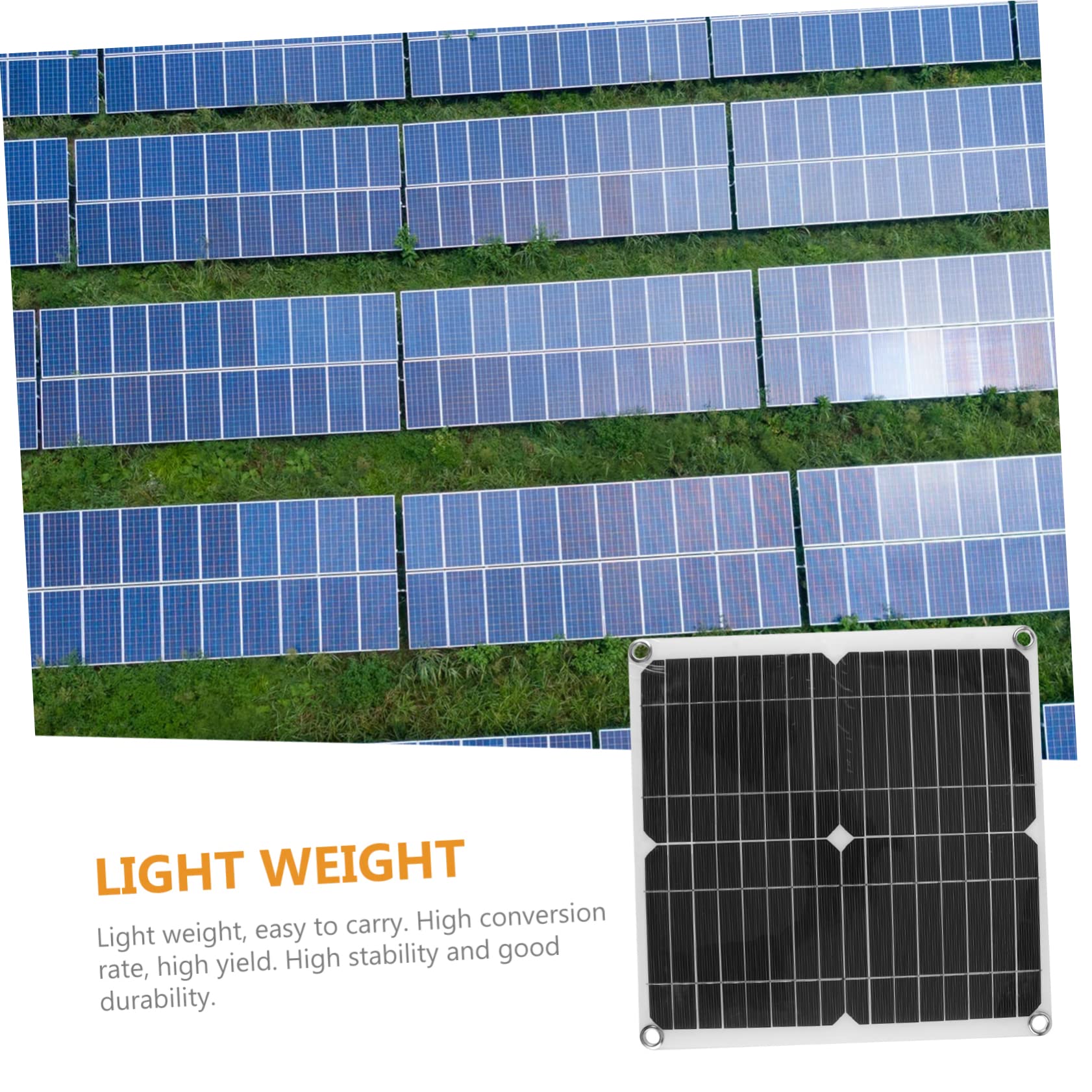 1 Juego Kit de Panel Solar para Carga de Batería Fuente de Energía de Emergencia para Actividades al Aire Resistente al Agua y Ligero para Camping y
