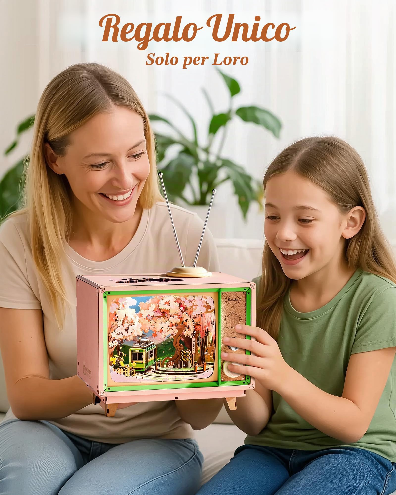 Rolife Kit Modello Carillon Viaggio da Sogno Sakura Casa in Miniatura con Scena di Fiori di Ciliegio Casa delle Bambole in Legno per Decorazione Regalo di Compleanno per Lei