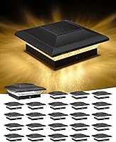 Vista 21 de T-SUN Luces Solares para Tapas de Postes Paquete de 6 para Postes de Vinilo/Madera de 4x4, Impermeables para Exteriores Blanco Cálido y Frío