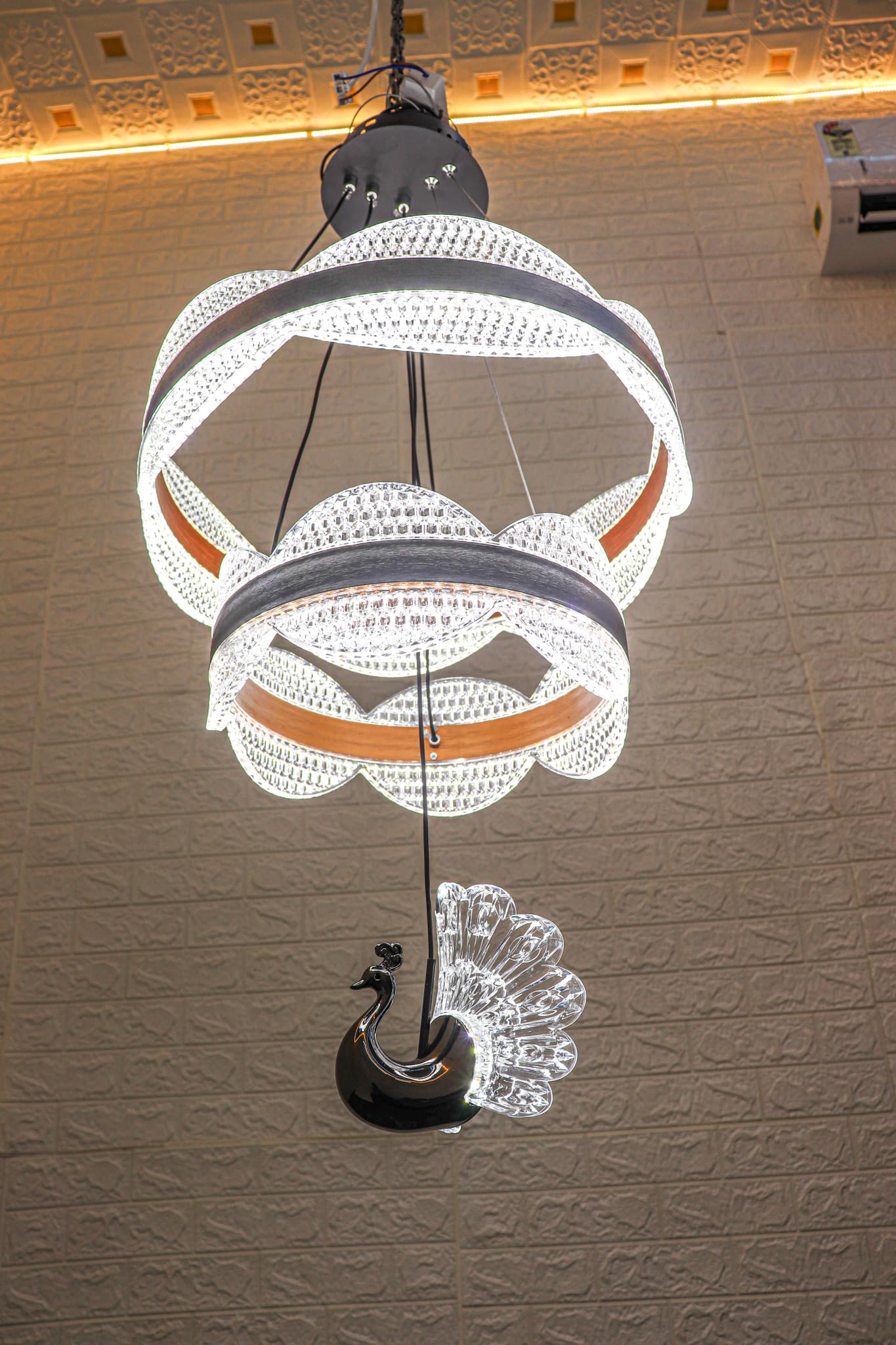 Swanart Unique wooden hanging lamp design for home decoration modern wooden hanging lights decor (Design 3)