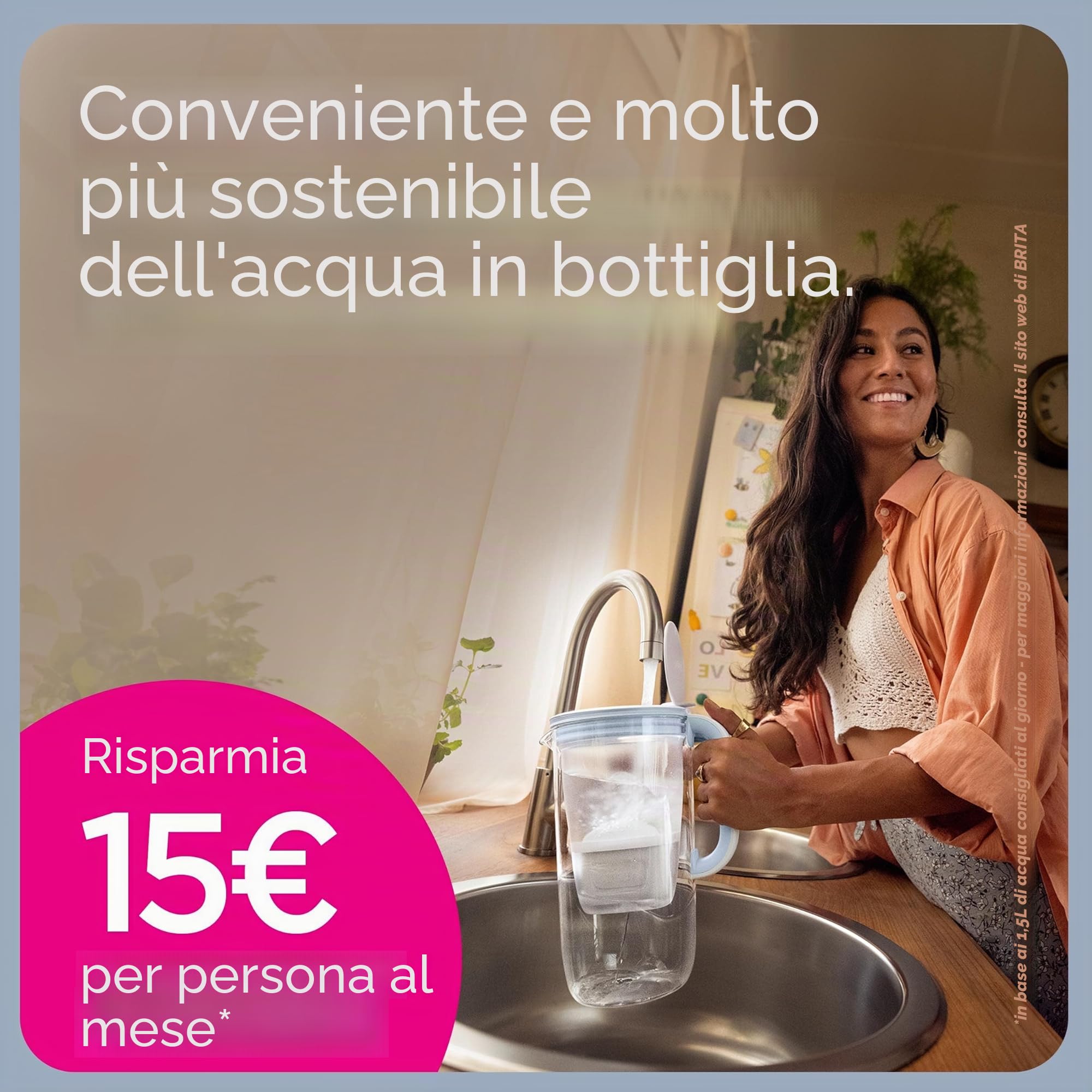 Filtro Brita Carafe In Vetro Blu Incluso 1 Maxtra Pro AlL-1