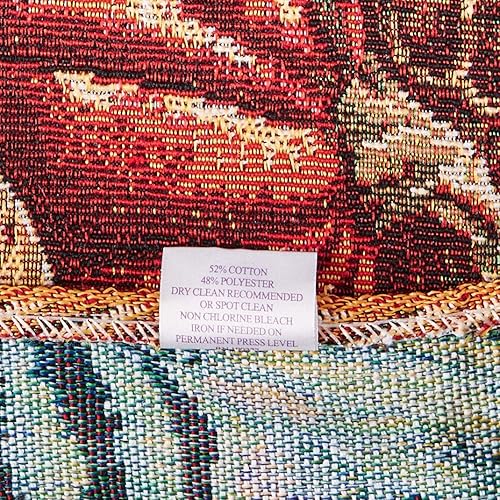 Miniatura 5 de Violet Linen Tapiz de algodón tejido de poliéster y algodón con hojas de otoño, Acción de Gracias, girasoles, 13 x 70 pulgadas, cesta de Bushel