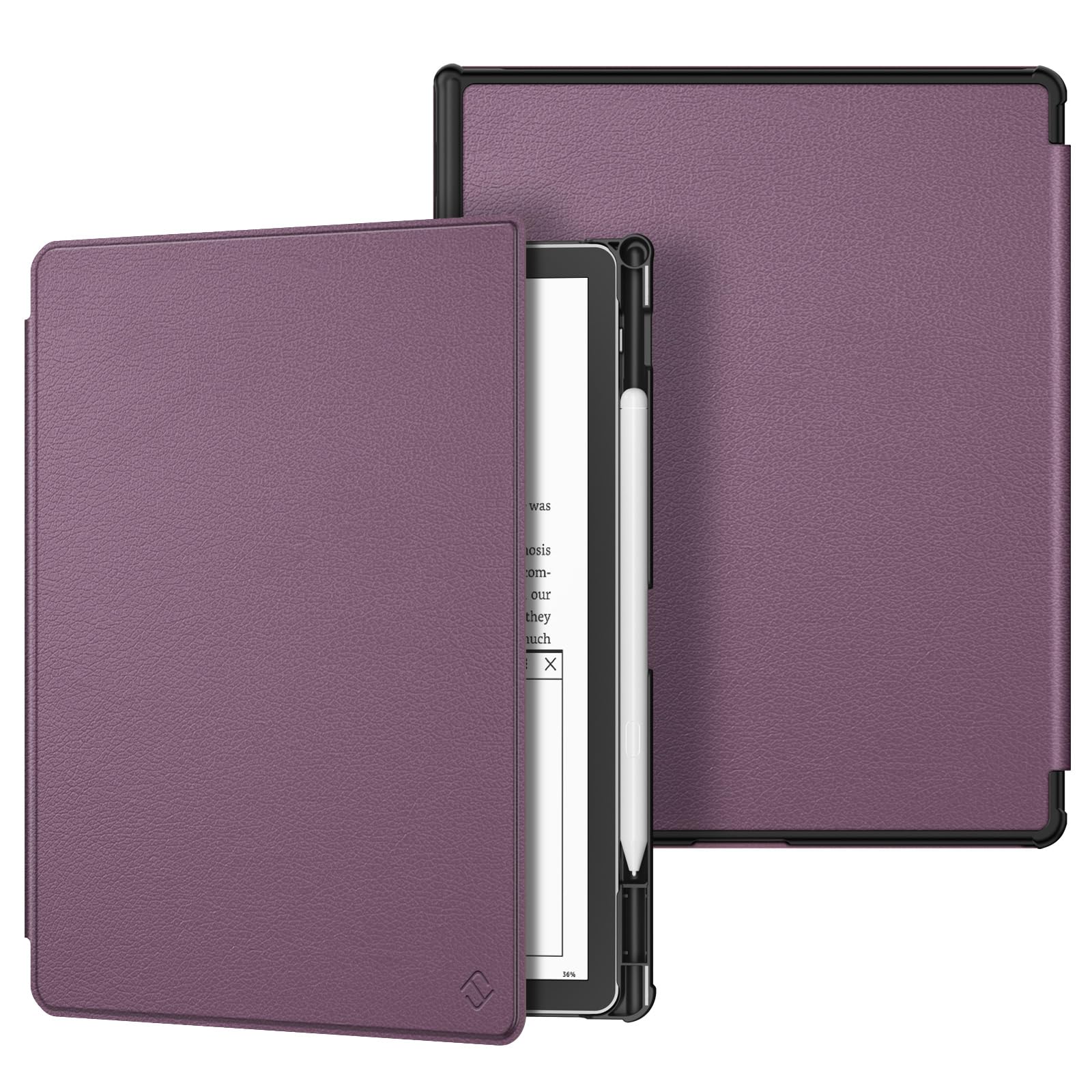 FINTIE Slim Case for 11" Kindle Scribe 3rd Generation 2025 and Kindle Scribe Colorsoft 1st Generation 2025 - [Built-in Pen Holder] Lightweight PU Leather Folio Cover Auto Sleep Wake, Purple
