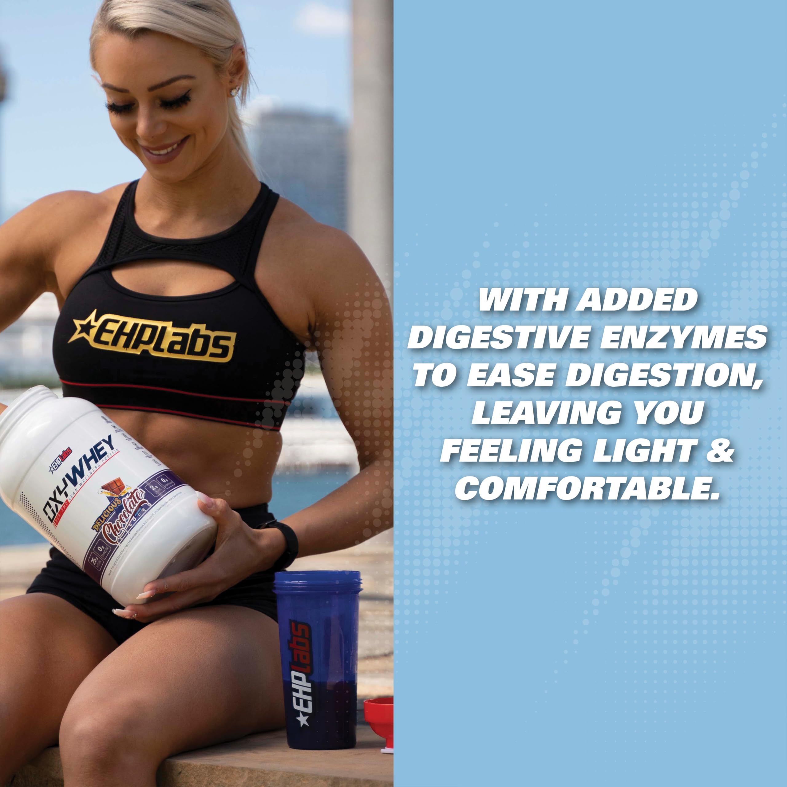 EHP Labs OxyWhey Whey Protein Isolate – 25g High Protein, Low Carb, Sugar Free Meal Replacement – Lean Whey Powder for Muscle Recovery – Non-GMO, Gluten Free – 25 Serves – Vanilla Ice Cream — Amazon image 4