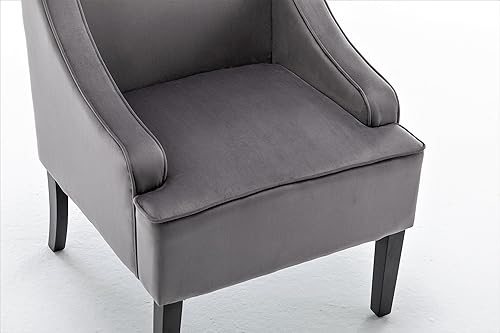 Miniatura 6 de Sillas decorativas de terciopelo para sala de estar, dormitorio, comedor y entrada, asientos decorativos con diseño elegante, brazos empotrados y