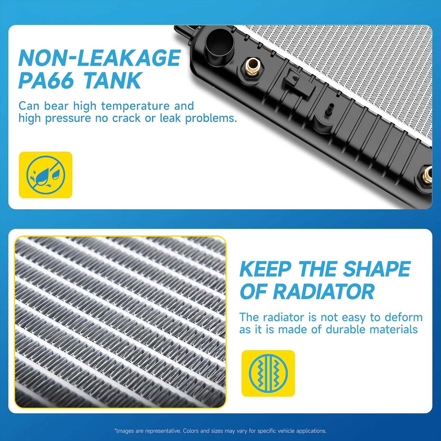 2827 Automotive Replacement Engine Radiators Assembly for Chevrolet Impala 06-11, Monte Carlo & for Buick LaCrosse, Allure 05-08,